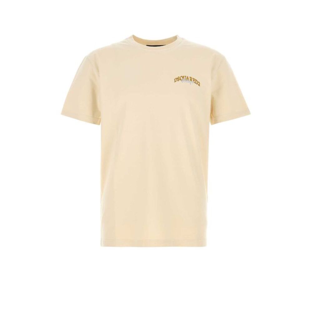 Dsquared Men Beige Cotton T-Shirt